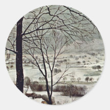 Chasseurs dans le détail de la neige (mois de janv autocollants