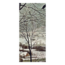 Chasseurs dans le détail de la neige (mois de janv carte double en  couleur