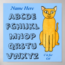 Chat - ABC, alphabet Poster