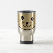 Chat ambre pâle de couleur tasses