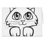 Chat de bande dessinée carte de vœux