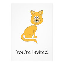 Chat de gingembre invitations