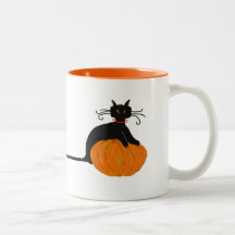 Chat de Halloween de longue queue Tasse À Café
