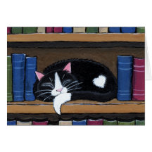 Chat de l'amour | de livre dormant sur la carte de