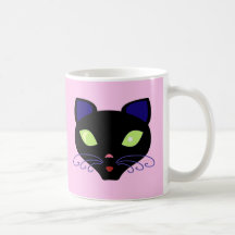 Chat de nuit tasse à café