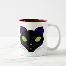 Chat de nuit tasses à café