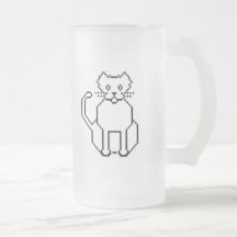 Chat de pixel tasse