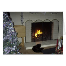 Chat de vacances cartes de vœux