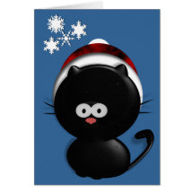 Chat de vacances cartes de vœux