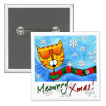 Chat d'hiver - Noël de Meowrry ! Bouton Badges