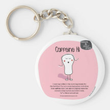 Chat doux et aigre de SSPG59-Caffeine salut Porte-clef