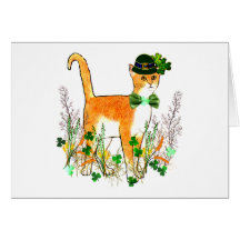 Chat du jour de St Patrick Cartes De Vœux