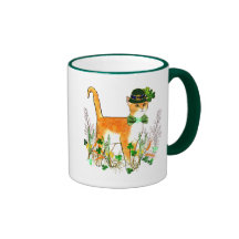 Chat du jour de St Patrick Tasse À Café