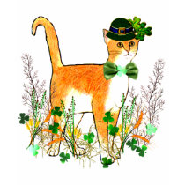 Chat du jour de St Patrick T-shirts