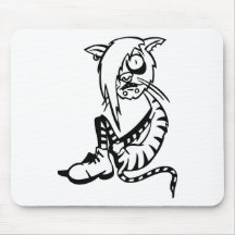 Chat émotif tapis de souris