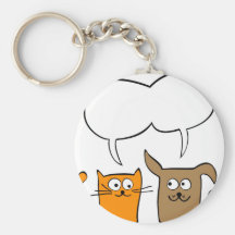 chat et chien porte-clé