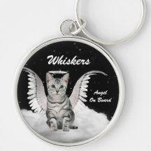 Chat Keychain personnalisé par chat tigré gris d'a Porte-clés