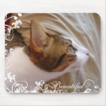 Chat magnifique - mousepad floral tapis de souris