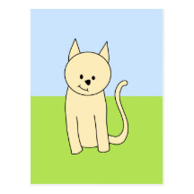 Chat mignon. Couleur ambre pâle Cartes Postales
