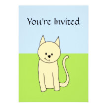 Chat mignon. Couleur ambre pâle Cartons D'invitation