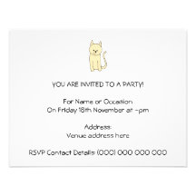 Chat mignon. Couleur ambre pâle Invitations