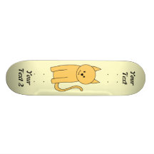 Chat mignon de gingembre skateboards cutomisables