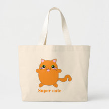 chat mignon superbe de gingembre sacs en toile