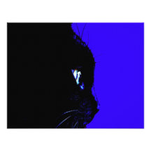 Chat noir carton d'invitation