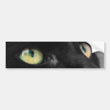 Chat noir chanceux autocollant pour voiture