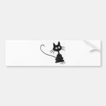 Chat noir de bande dessinée adhésifs pour voiture