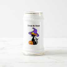 Chat noir de des bonbons ou un sort mugs à café