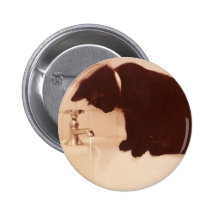 Chat noir de poivre de salle de bains badge avec épingle