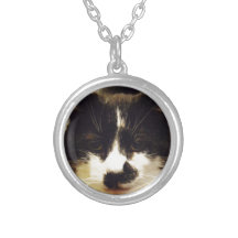 Chat noir et blanc de Monty Pendentifs