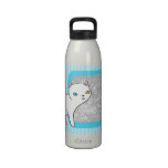 Chat observé impair - cadre personnalisable de pho bouteilles d'eau
