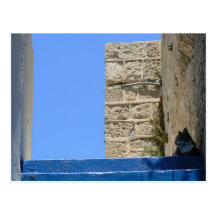 Chat se trouvant sur des escaliers dans vieux Jaff Carte Postale