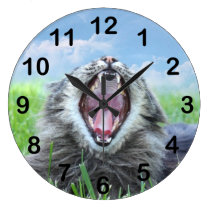 Chat somnolent horloges murales