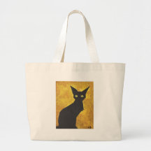 Chat sur le jaune sac