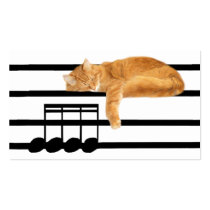 Chat tigré musical de minou cartes de visite