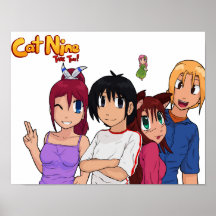 Chat tir de neuf groupes poster