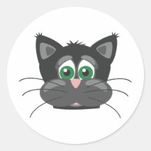 Chat triste noir adhésifs