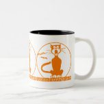 Chat vintage de Halloween Tasse