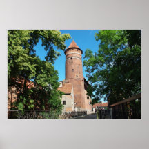 Château gothique médiéval II d'Olsztyn - affiche