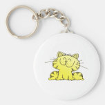 Chaton jaune mignon porte-clefs