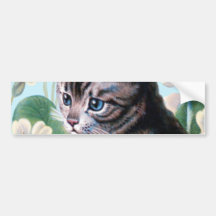 Chaton mignon - art vintage de chat autocollants pour voiture