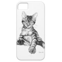 Chaton tigré mignon coque iPhone 5