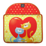Chats dans l'amour, douille de Macbook Poche Pour Macbook