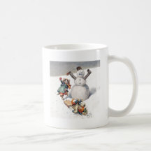 Chats d'Arthur Thiele jouant dans la neige Mugs À Café