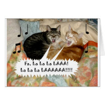 Chats de chant cartes de vœux