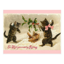 Chats de Noël Cartes Postales