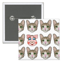 Chats et porcin pin's